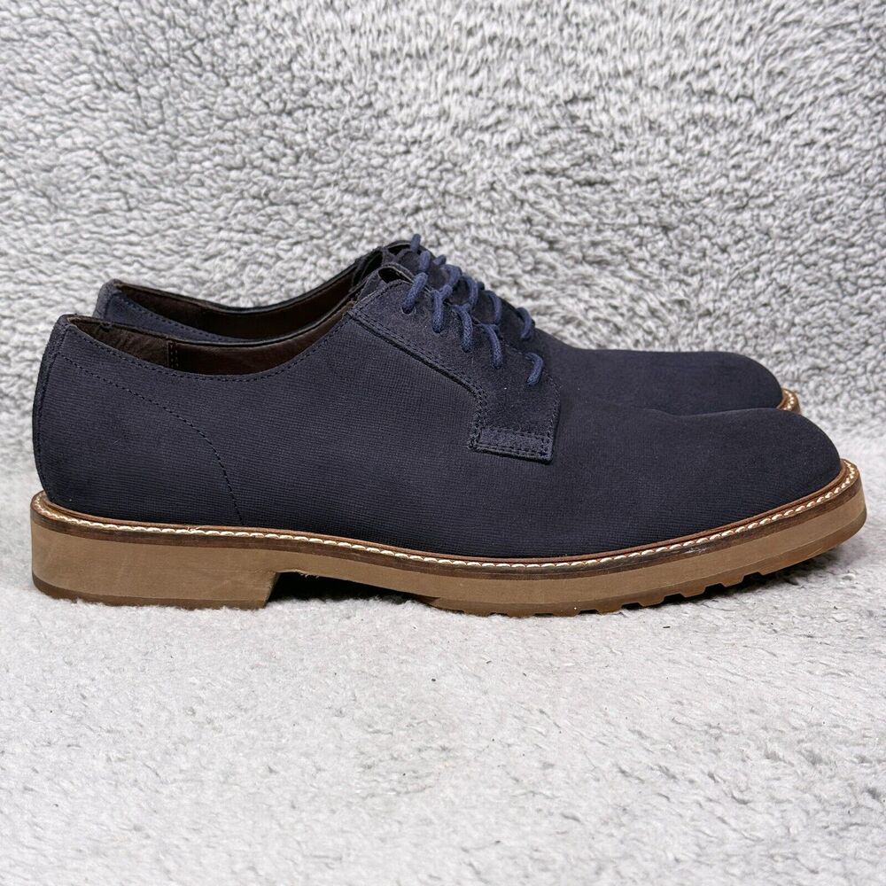 Joseph Abboud Mays Mens Size 9.5 Low Top Oxford Shoes Navy Blue Comfort